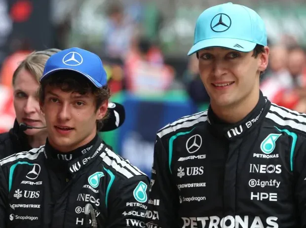 Kimi Antonelli and George Russell
