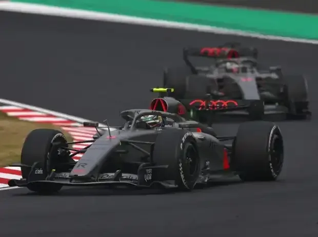 Title image for the news: Gabriel Bortoleto and Nico Hülkenberg (Audi R26) at the Formula 1 race in Japan 2026