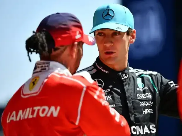 Titel-Bild zur News: George Russell, Lewis Hamilton