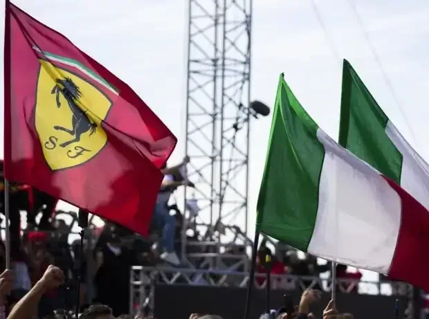 Title image for the news: Flags of Ferrari and Italy