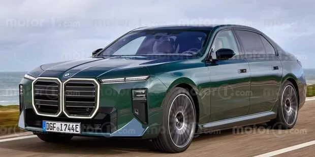 BMW 7 Series (2026) in rendering by Motor1.com