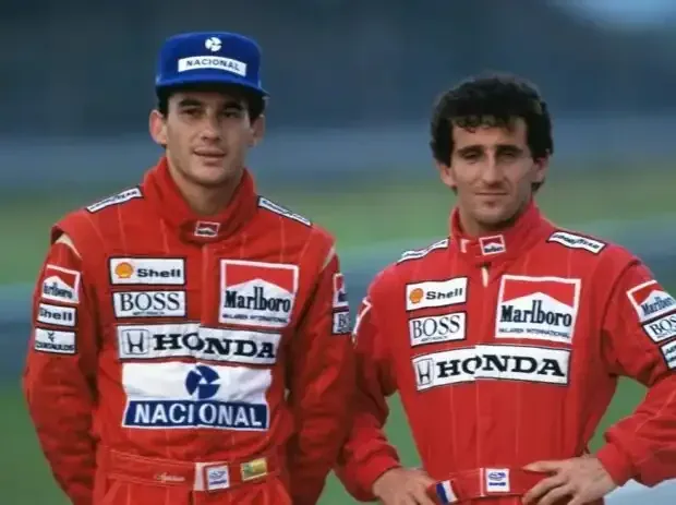 Titel-Bild zur News: Ayrton Senna und Alain Prost