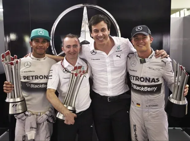 Lewis Hamilton, Paddy Lowe, Toto Wolff and Nico Rosberg in the 2014 Formula 1 season