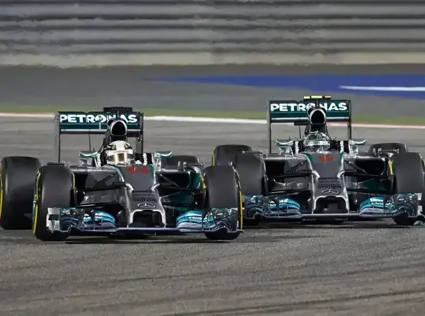 Title image for the news: Lewis Hamilton and Nico Rosberg at the 2014 Bahrain Grand Prix