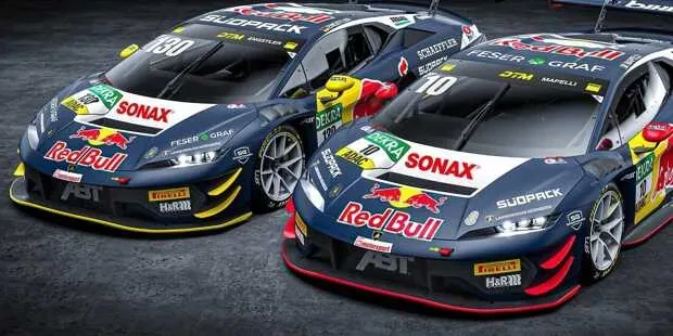 DTM 2026: Abt enthüllt neuen Lamborghini im Red-Bull-Design