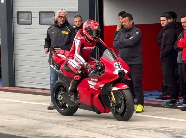 Michele Pirro tests 2027 Ducati