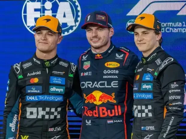 Title image for the news: Lando Norris, Max Verstappen and Oscar Piastri