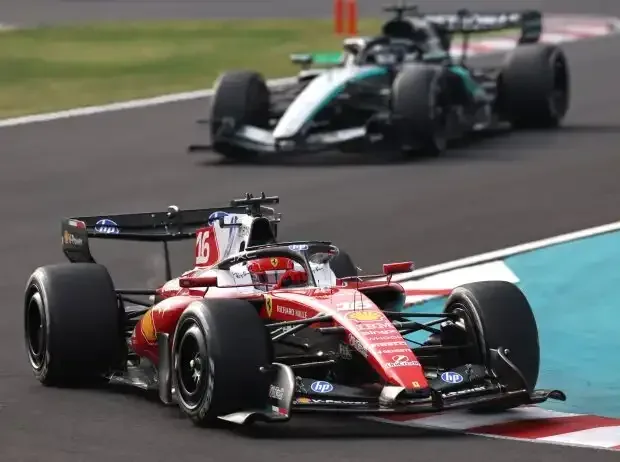 Title image for news: Charles Leclerc successfully defended against George Russell