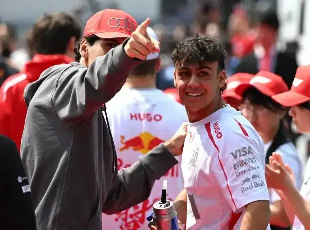 Title image for the news: Gabriel Bortoleto and Arvid Lindblad before the Formula 1 race in Japan 2026