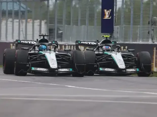 Titel-Bild zur News: George Russell und Kimi Antonelli beim Formel-1-Rennen in Kanada 2026