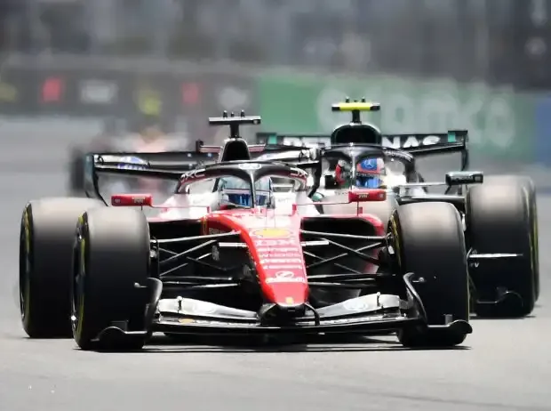 Title image for the news: Charles Leclerc (Ferrari SF-26) ahead of Kimi Antonelli (Mercedes W17) at the Formula 1 race in Miami 2026