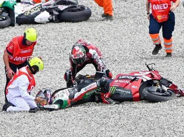 Titel-Bild zur News: Johann Zarco, Luca Marini, Francesco Bagnaia