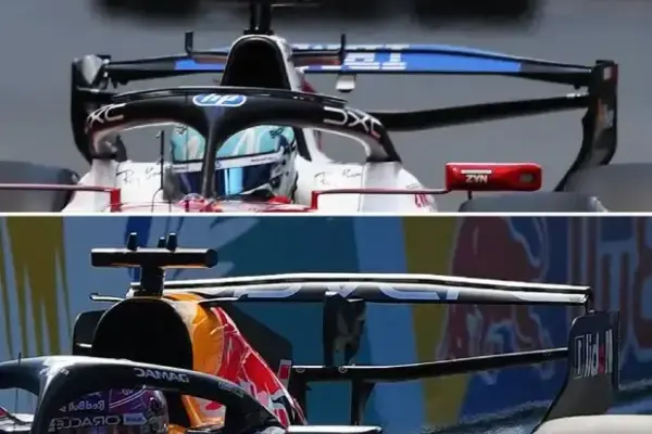 This is how the "Macarena" wings of Ferrari and Red Bull differ