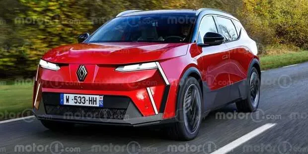 Renault Scenic E-Tech Electric (2027), das Render von Motor1.com