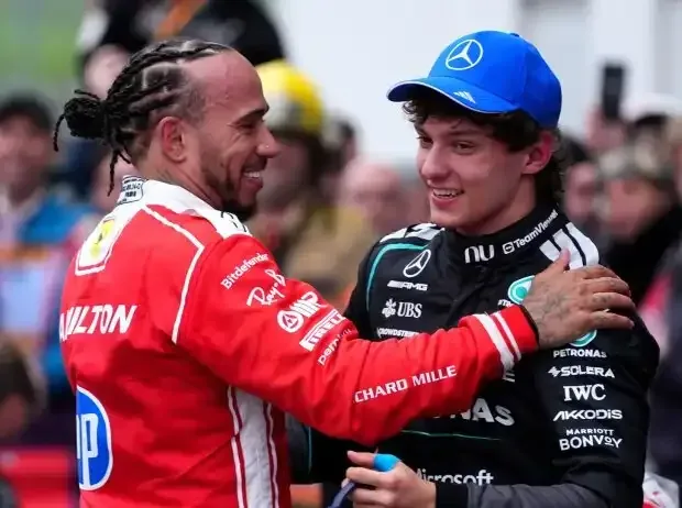 Title image for the news: Kimi Antonelli and Lewis Hamilton after the Formula 1 race in Canada 2026