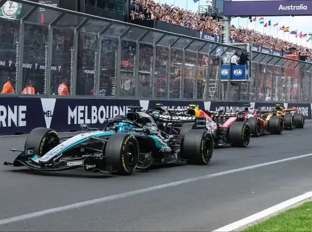 Title image for the news: George Russell at the start of the Formula 1 race in Australia 2026