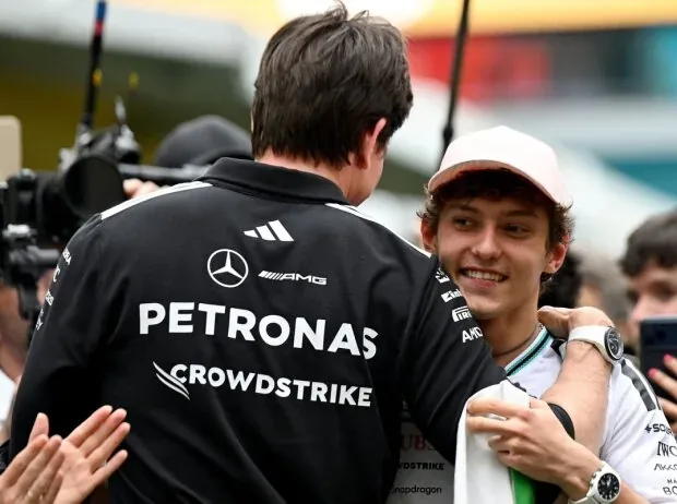 Toto Wolff and Kimi Antonelli
