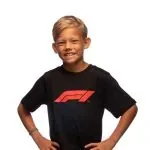 Formel 1 Kinder T-Shirt Logo schwarz