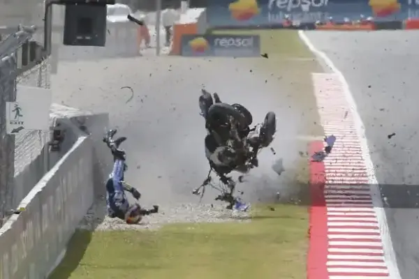Alex Marquez after Barcelona crash: "I know how lucky I was"