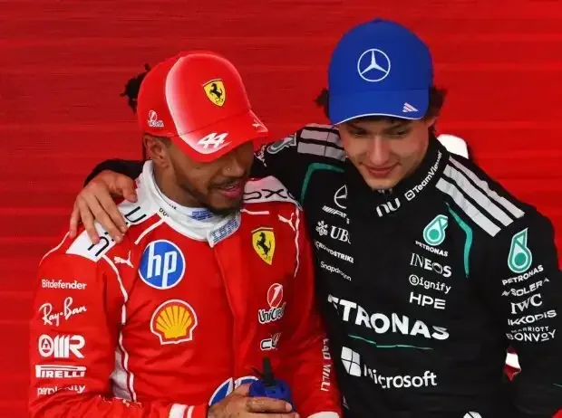 Title image for the news: Kimi Antonelli and Lewis Hamilton after the Formula 1 race in Canada 2026