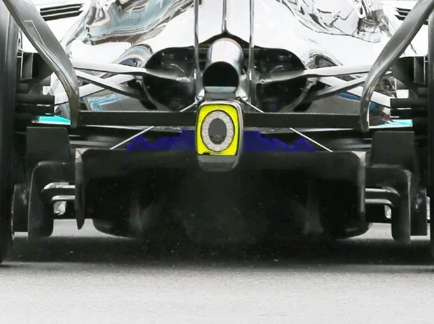 The new diffuser of the Mercedes W17