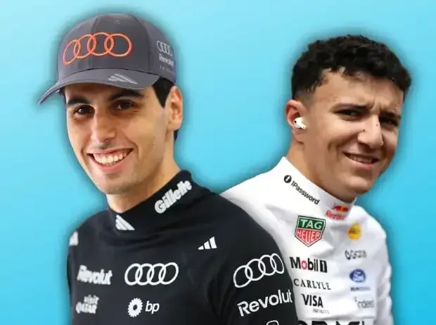 Title image for the news: Photo montage: Gabriel Bortoleto and Isack Hadjar
