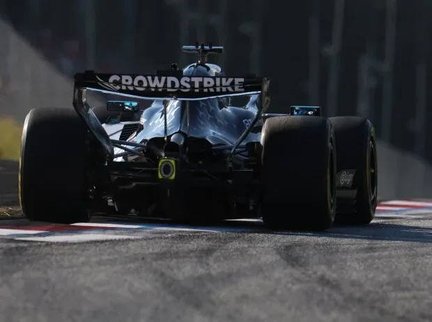 Rear view of George Russell's Mercedes W17 in Spielberg 2026