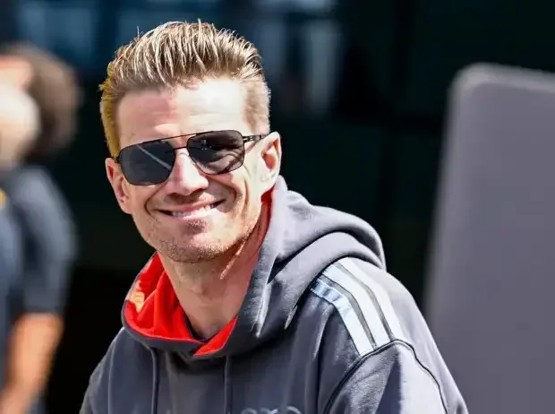 Title image for the news: Nico Hülkenberg beaming all over his face at the Formula 1 race weekend in Hungary 2026
