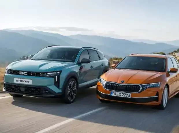 Title image for the news: Side by side on the track: Both Dacia Striker and Skoda Octavia offer a lot of car for the money. Which of the two station wagons wins the race ultimately depends heavily on the price difference and individual requirements.
