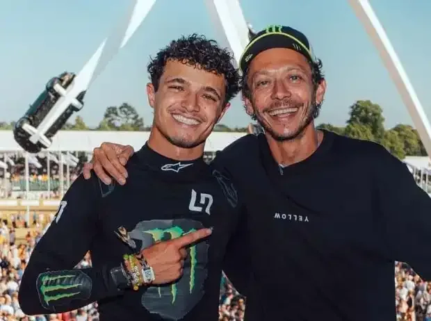Titel-Bild zur News: Lando Norris und Valentino Rossi