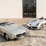 Legendary: Mercedes 300 SLS meets SLR Stirling Moss for driving appointment