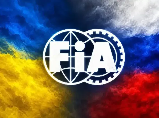 Title image for the news: FIA logo with colors of Ukraine and Russia