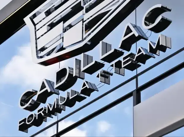 Title image for the news: Logo of the Cadillac Formula 1 team on the team hospitality