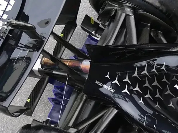Rear of the Mercedes W17