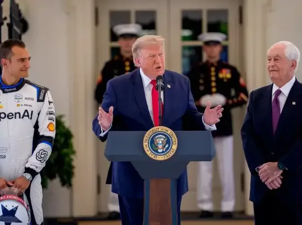 How Donald Trump staged himself at the IndyCar race in Washington