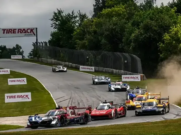Title image for the news: None of the three GTP cars leading at a restart here had anything to laugh about in the end