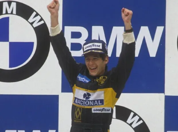 Ayrton Senna at the Formula 1 race in Estoril 1985