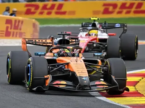 Title image for the news: Oscar Piastri (McLaren MCL40) and Lewis Hamilton (Ferrari SF-26) at the Formula 1 race in Belgium 2026