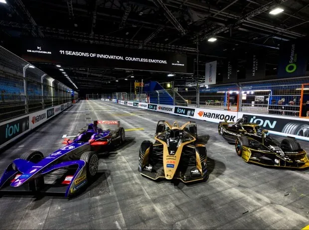 Three generations of DS Formula E cars