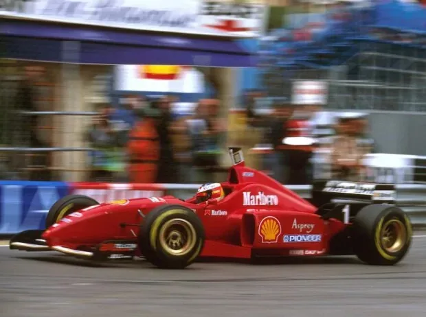 Michael Schumacher (Ferrari) at the 1996 Monaco Grand Prix