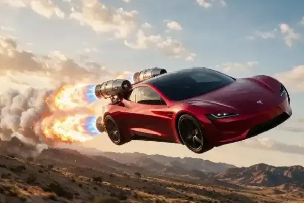 Irre: Tesla's flying car with rocket propulsion is coming!