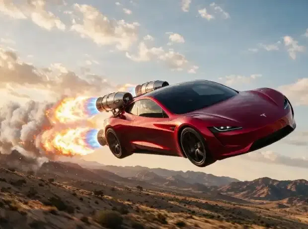 Irre: Tesla's flying car with rocket propulsion is coming!
