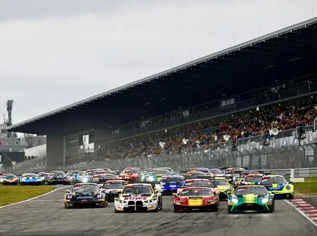 GT3 cars of the GT World Challenge powered by AWS at Nürburgring 2025