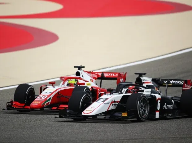 In der Formel 2 schenkten sich die beiden künftigen Teamkollegen nichts