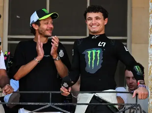 Titel-Bild zur News: Valentino Rossi und Lando Norris