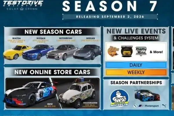 Test Drive Unlimited Solar Crown: Many vehicles, new live events, challenges, and improvements for Season 7