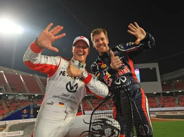 Michael Schumacher and Sebastian Vettel