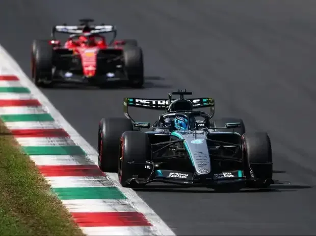 Titel-Bild zur News: George Russell vor Charles Leclerc