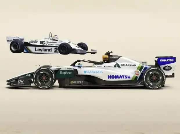 Title image for the news: The current Williams FW48 with the color design of the FW07C from the 1981 season (small image)