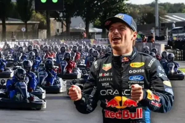 Max Verstappen starts last against 100 karts - and only needs 37 minutes